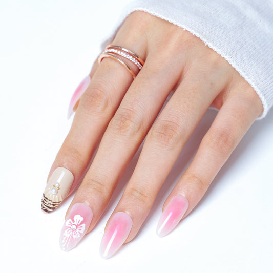 3D Press - On Nails Embossed with Sculpted Details - Ennio Nails
