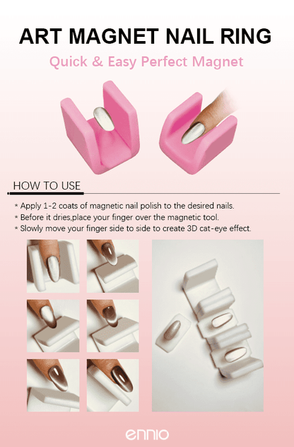 Art Magnet Nail Ring for Cat Eye Nail Art - Ennio Nails