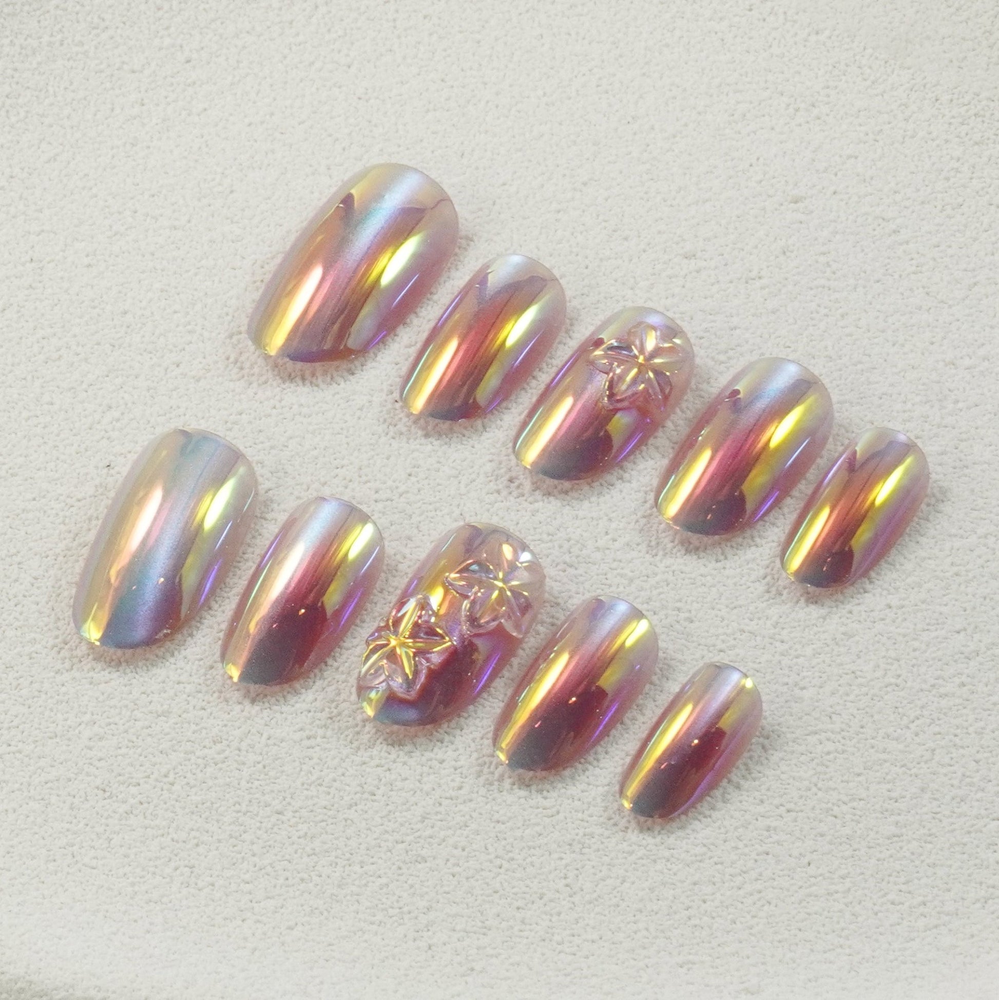 Glaze & Chrome Press - On Nails - Ennio Nails