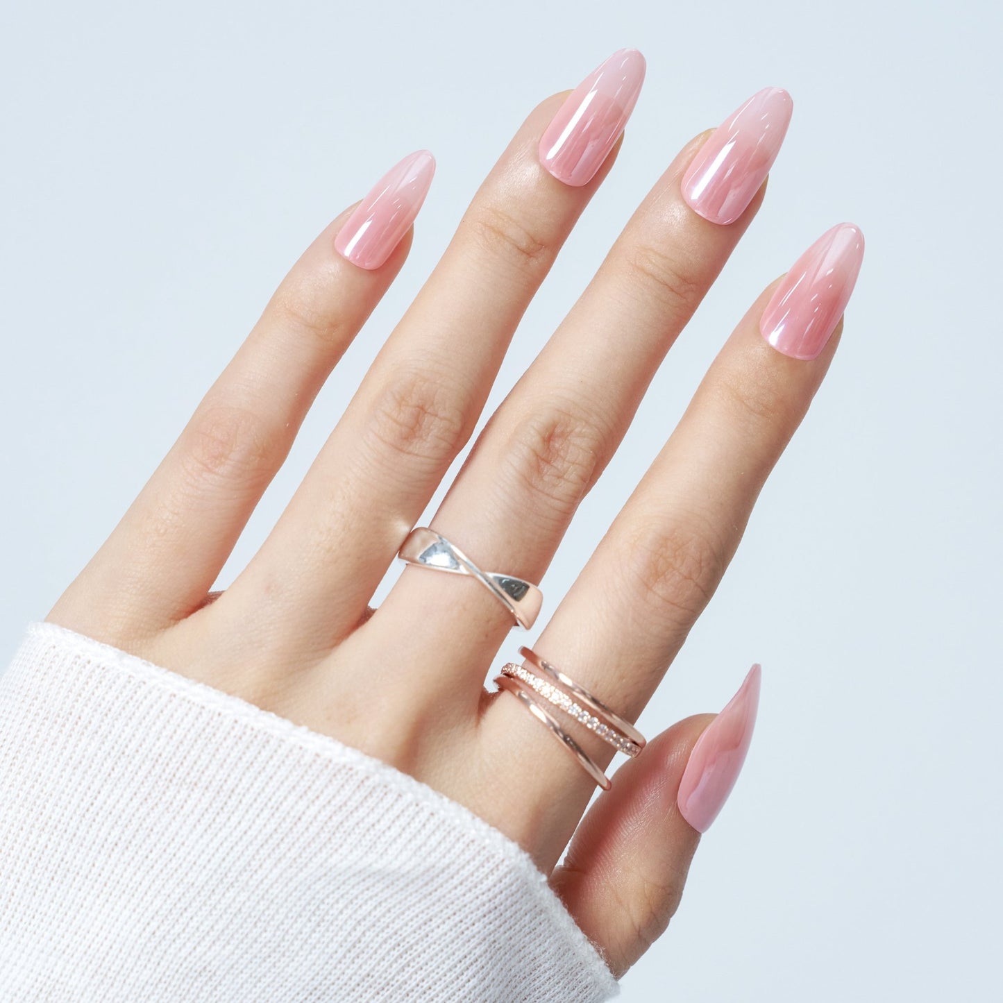 Glaze & Chrome Press - On Nails with High - Shine Finish - Ennio Nails