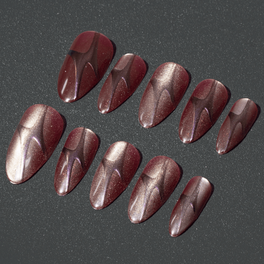 Magnetic Cat Eye Press - On Nails - Ennio Nails