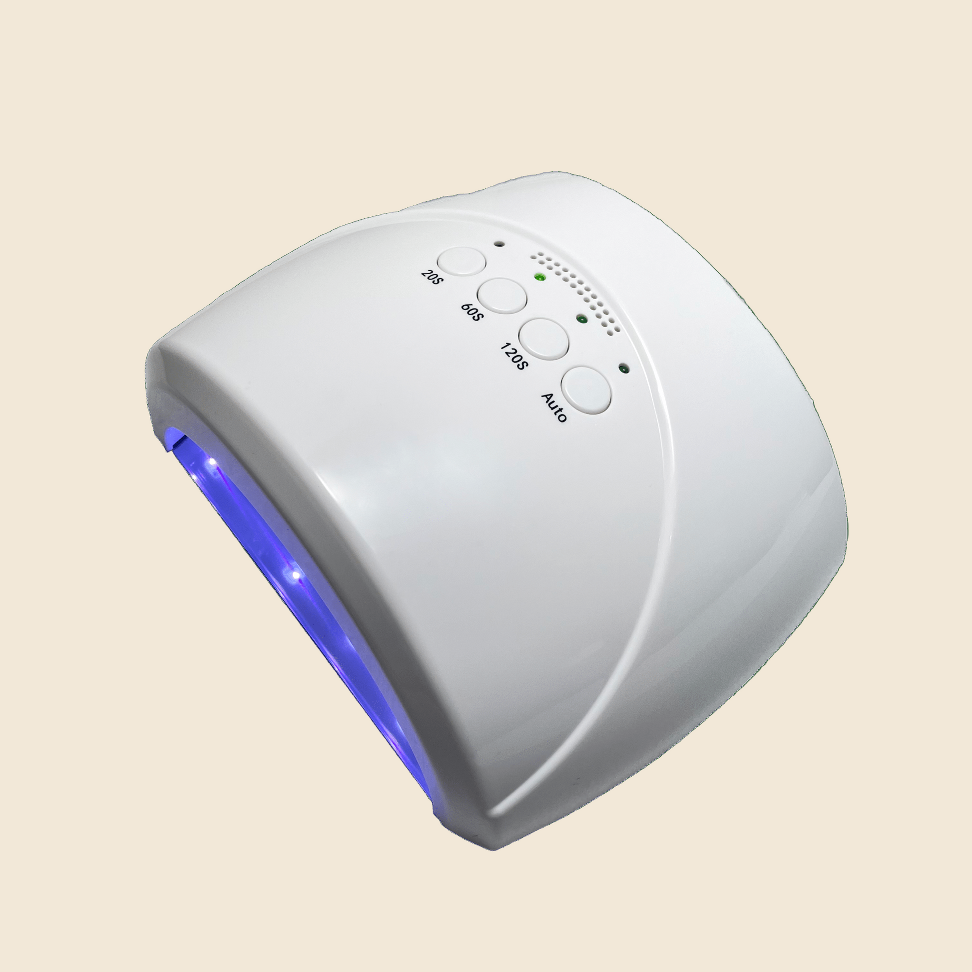 Professional white UV LED nail lamp dryer with blue light display 36W 48W auto wattage control 20s 60s 120s timer for gel polish curing, Ennio OEM ODM white label customizable nail salon equipment