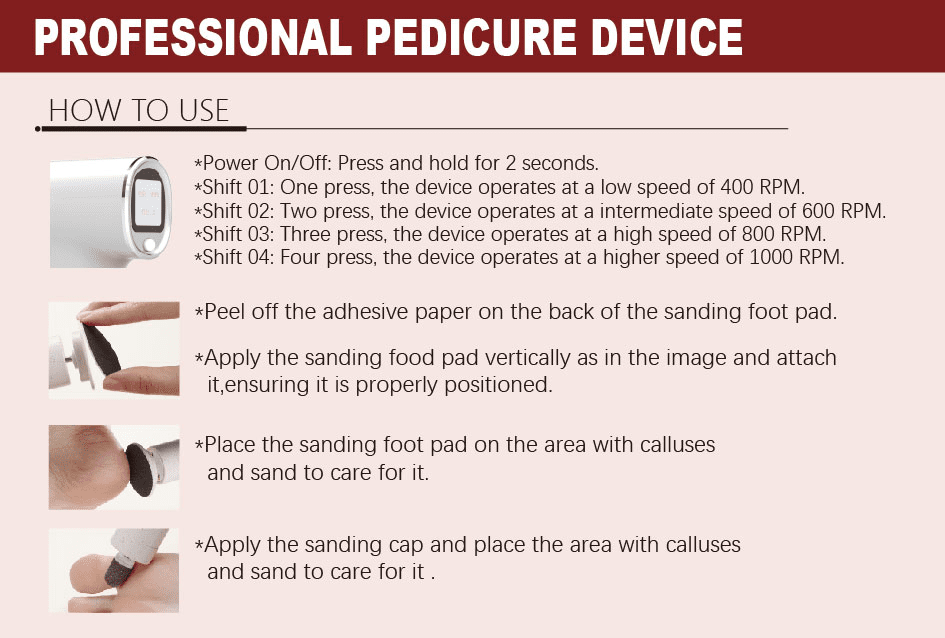 Professional Electric Pedi Drill for Foot Care - Ennio Nails
